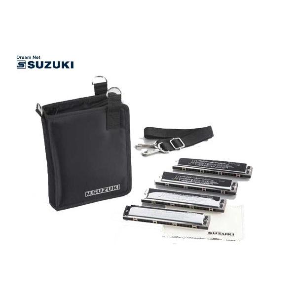 SUZUKI(鈴木楽器)複音ハーモニカ スズキ高級ハミング SU-21W-4SET