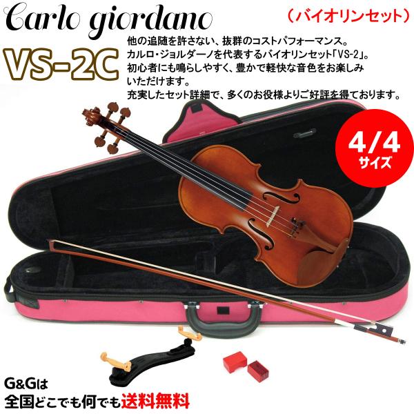 新品 送料無料 カルロジョルダーノ VS-1 4/4 バイオリンセット Carlo