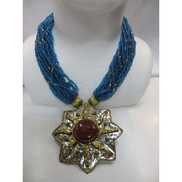 インド製星形ビーズと天然石 彫金エスニックアジアンネックレスエスニック雑貨 Buyee Buyee Japanese Proxy Service Buy From Japan Bot Online