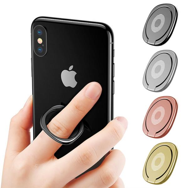 スマホリング001 バンカーリング フィンガーリング リングスタンド スマートフォン iPhone Android スマホスタンド ホールドリング mHand 携帯電話…