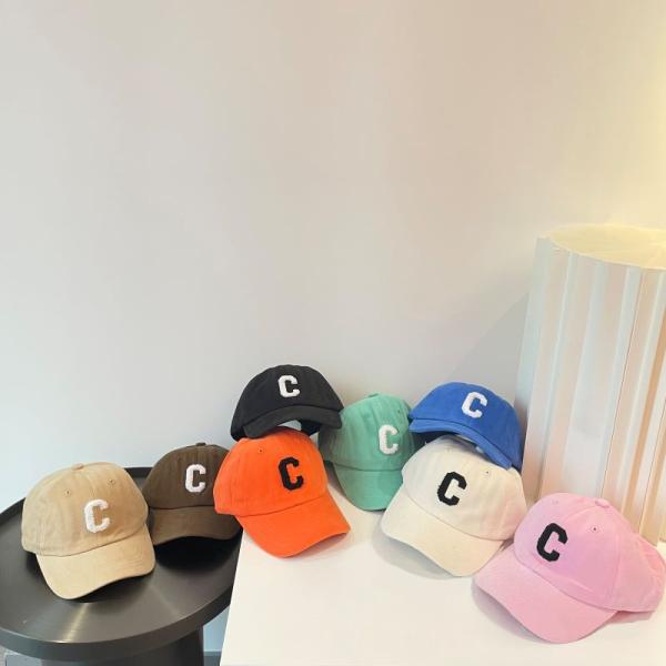 キッズ C ワッペンキャップ CAP ワッペン 帽子 レディース おしゃれ  男女兼用 スナップバック ロゴ アメカジ ストリート キャップ カジュアル カレッジキャップ