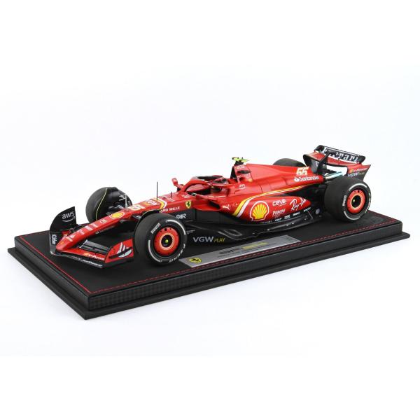 B.B.R BBR 1/18 Ferrari SF24 MONACO GP 2024 C. Sainz first place