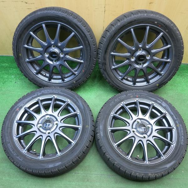 超バリ溝 25年 綺麗 ほぼ10分★スタッドレス 165/55R15 ナンカン アイス アクティバ AW-1 EMBELY エンベリー 軽サイズ N-BOX タント 等 PCD100/4H★6031501HAス