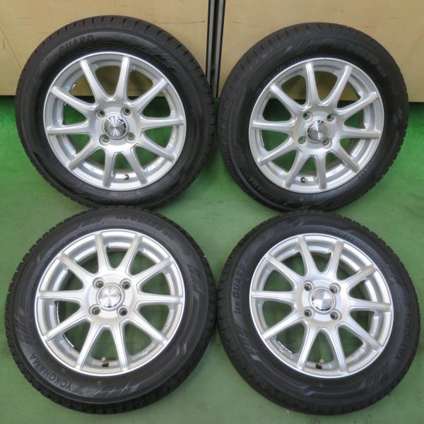 終了！！キレイです！バリ溝あります！軽自動車 14インチ　155/65　 バリ溝！24年！キレイ！ほぼ10分☆スタッドレス 155/65R14 ヨコハマ