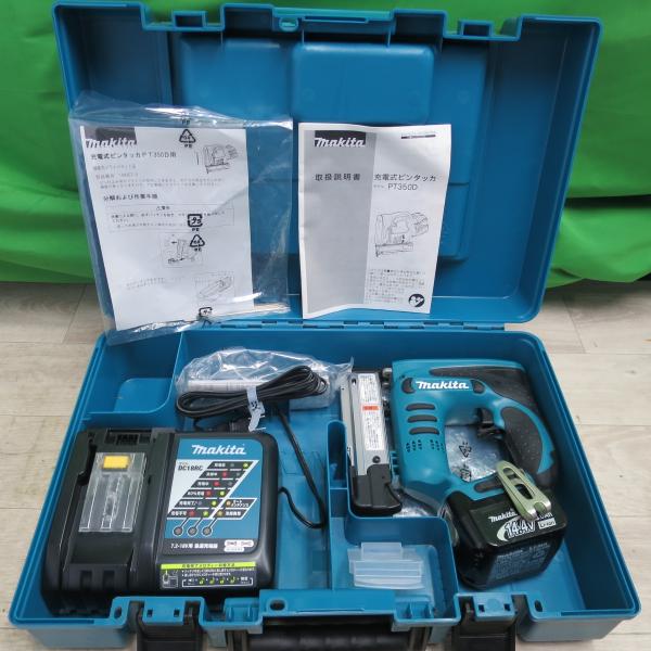 送料無料] キレイ！付属品付き☆マキタ 充電式 ピンタッカ 14.4V  