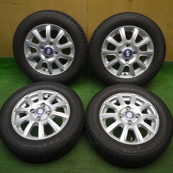 GRASS バリ溝2022 155/65R13 夏タイヤ4 ホイール 13×4j バリ溝！8.5分☆スタッドレス 155/65R13 アイス エスポルテ JENEIGE