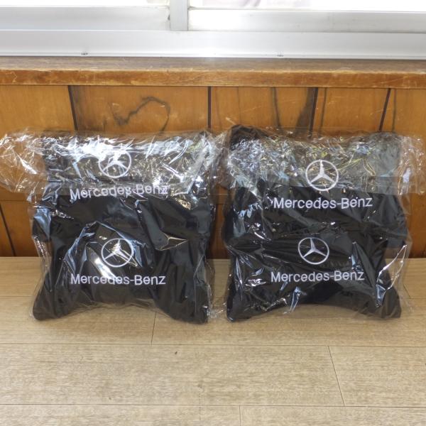 メルセデスベンツ　本革　クッション　2個セットMercedes-Benz レザー メルセデスベンツ 本革 クッション 2個セットMercedes-Benz レザー