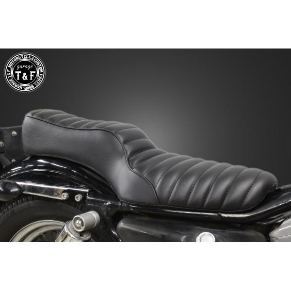 スポーツスター　タックロールシート ブラック SPORTSTER スポーツスター専用(前期) ダブルシート(タックロール