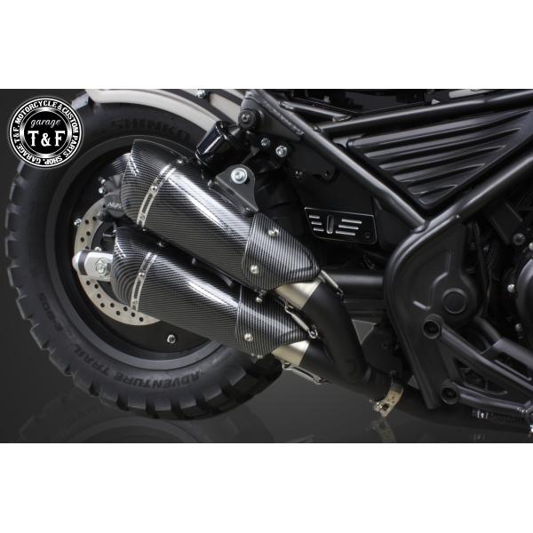 レブル レブル250 コンバットマフラー(カーボン柄)ツインKIT : Garage