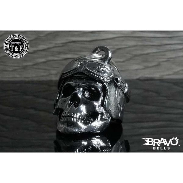 Bravo Bells(ブラボーベル) Vintage Helmet Skull Chrome Bell(ヴィンテージヘルメットスカルクロームベル) CL-05