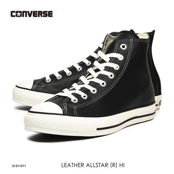 ✨人気✨コンバース CONVERSE レザーオールスター【26】ブラック CONVERSE】 コンバース LEATHER AS (R) HI レザー オールスター