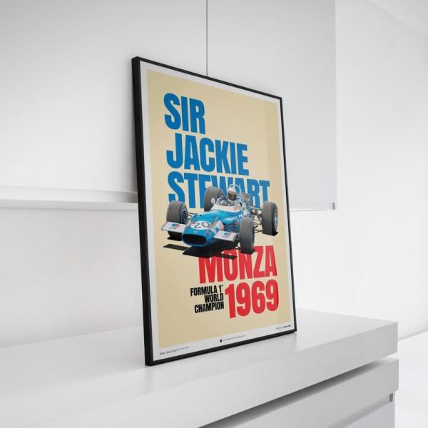 [50 x 70 cm] Matra MS80 - Sir Jackie Stewart - The Flying Scot - N&amp;uuml;rburgring GP - 1969 -