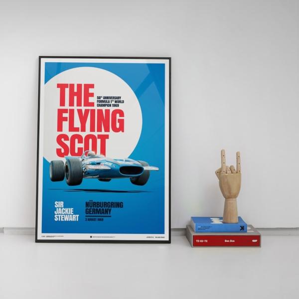 [50 x 70 cm] Matra MS80 - Sir Jackie Stewart - The Flying Scot - N&amp;uuml;rburgring GP - 1969 -2