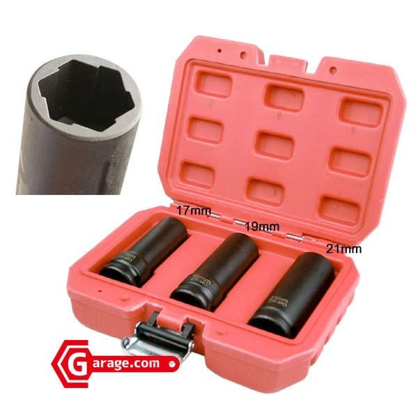 ダメージ 舐めたホイールナット用 インパクトソケットセット 17mm 19mm21mm 3本セット A141 A141 Garage Com 通販 Yahoo ショッピング
