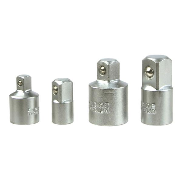 ・4種類セット：1/4"(6.3mm)→3/8"(9.5mm)、3/8"(9.5mm)→1/4"(6.3mm)、3/8"(9.5mm)→1/2"(12.7mm)、1/2"(12.7mm)→3/8"(9.5mm)の4種類をセットに。これ一つで...