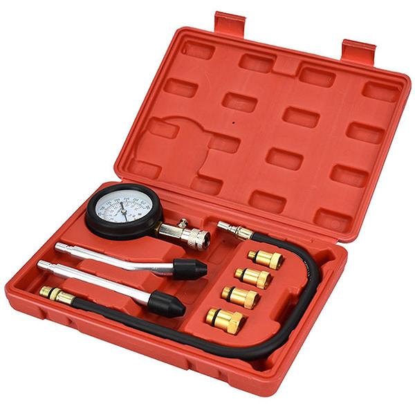 測定範囲　最大 20kg/cm2（300PSI）ワンウェイバルブ内蔵（一番高いところで針が止まる仕様）付属ホール全長420mmもありますので、DOHCタイプのエンジンの深いプラグホールにも使用可能です！■セット内容（品番：N031）ゲージ本...