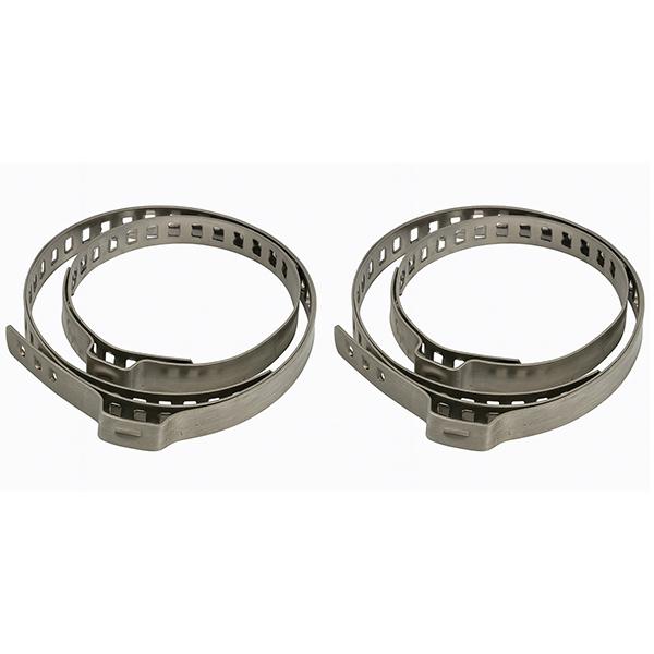 ■製品詳細：・セット内容：小 25-46mm ＆大 75-125mm x ２セット（4pc）・サイズ：幅8mm　厚み：0.4mm・材　質：ステンレス■注意事項：※ドライブシャフトブーツバンドを締めるため専用工具（画像3）のブーツバンドかしめ...