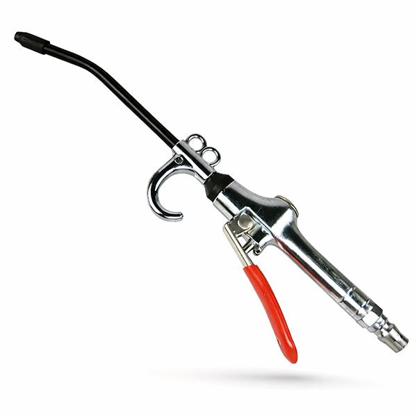 切削粉、粉塵、水、油等あらゆる作業での吹き飛ばし、除塵＆乾燥作業に最適です！！ノズル全体にゴムコーディングされており対象物を傷つけにくい。フックも360°回転するため吊るしてもよいし、どこにも掛けられる。■商品仕様・全　長：約30cm・ノズ...