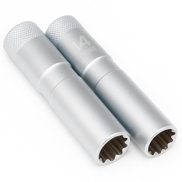 ロングタイプ プラグレンチ 2本セット 14mm 16mm（12角 マグネット付き