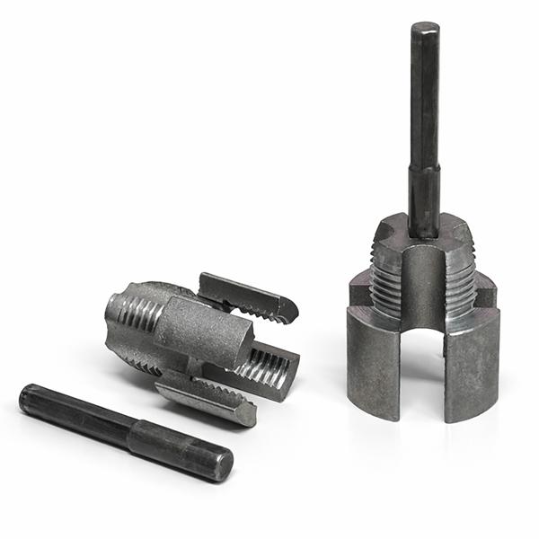 樹脂水道管用の高耐久ネジ切り工具セットです。一般家庭や現場作業でよく使われる**4分（呼び径13A／約1/2インチ）と6分（呼び径20A／約3/4インチ）**の水道管ネジ加工に対応。外ネジ・内ネジの両方を1台で効率よく切断・成形できます。金...