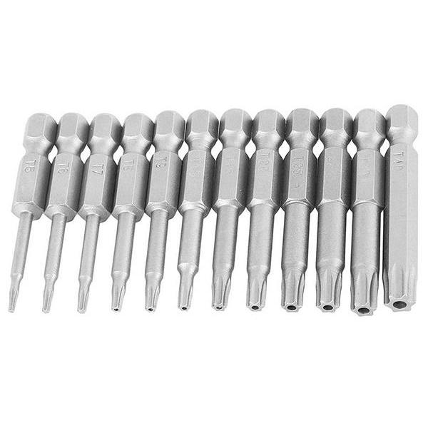 12pc 電動ドライバー仕様 TORX いじり止めトルクスビットレンチ