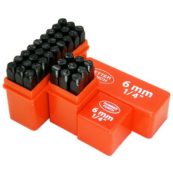 36pc 3mm 英字＆数字スタンプポンチセット 刻印ポンチセット : Garage