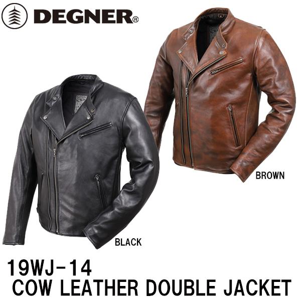 fOi[ 19WJ-14 JEU[_uWPbg DEGNER 19WJ14 COW LEATHER DOUBLE JACKET {v v veN^[t
