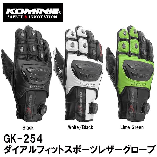 KOMINE R~l GK-254 _CAtBbgX|[cU[O[u 06-254 Dial Fit Sports Leather Gloves TITANIUM oCN 