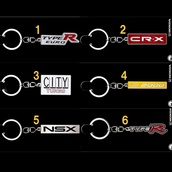Honda エンブレム メタルキーホルダー CIVIC (シビック) CR-X CITY