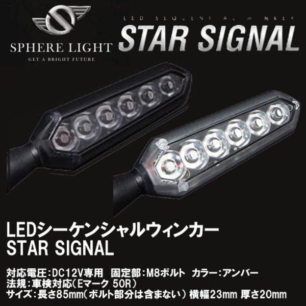 SPHERE LIGHT スフィアライト SSS01C LEDシーケンシャルウィンカー STAR SIGNAL クリアーレンズ スモークレンズ 流れる  ウインカー