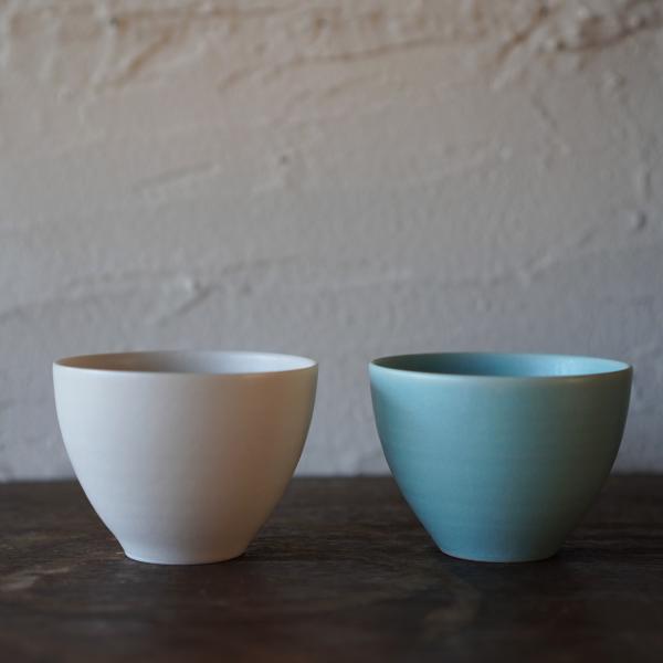 結 YUI  湯呑み フリーカップ 茶器 美濃焼 浅葱 白 シンプル ロロ SALIU