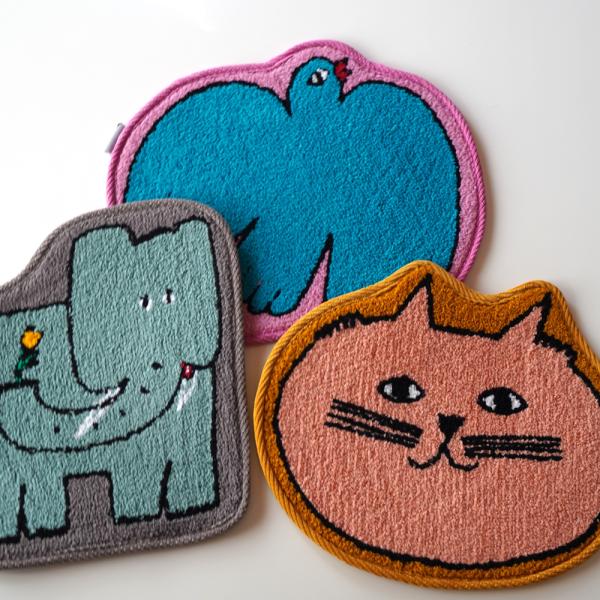 マット チェアパッド チェアマット ネコ ゾウ トリ かわいい キッズ Olya Mat S Cat 北欧 フィンランド