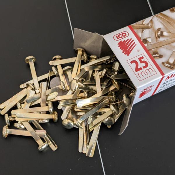 割ピン 割りピン ICO 25mm 100個入 ステンレス 工作 ラッピング ハンドメイド ゴールド 文房具