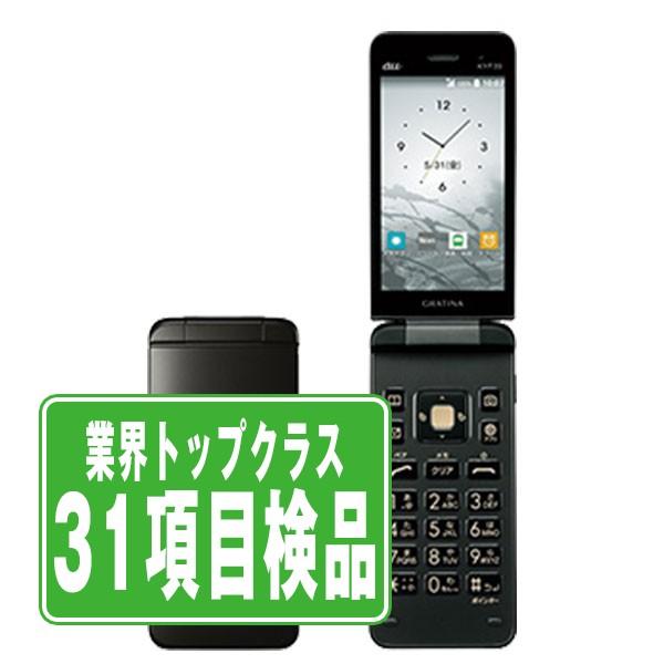 KYF39 GRATINA 墨 SIMフリー 中古 ガラケー 本体 良品 au 7日間返品OK