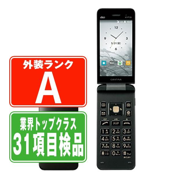 KYOCERA KYF39 GRATINA 墨 SIMフリー 中古 ガラケー 本体 美品