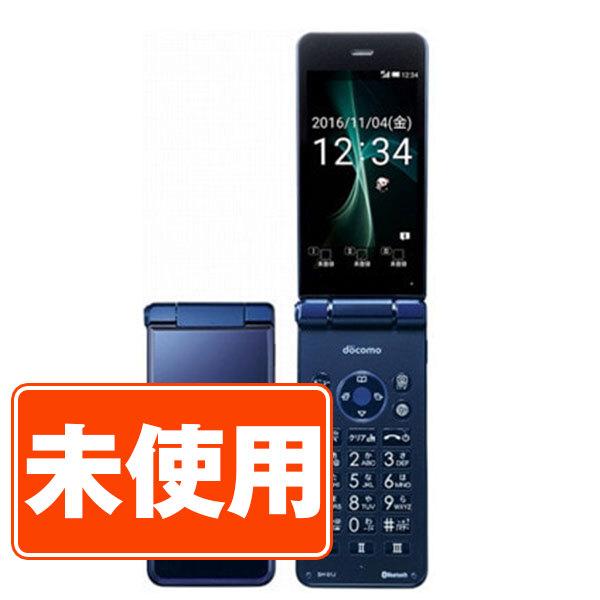 AQUOS 新古品 SH-01J ケータイ Blue Black SIMフリー ガラケー 本体