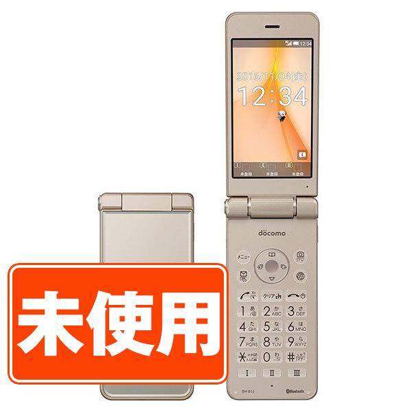 AQUOS 新古品 SH-01J ケータイ Gold SIMフリー ガラケー 本体 ドコモ