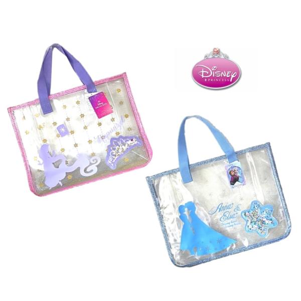 大人気「ディズニープリンセス」の便利なマチ付きビニールトートです。夏に涼し気なクリアバッグはキラキラクリアでとってもオシャレ♪マチ付きなので荷物もたっぷり入る。ビニル素材のトートバッグはプールバッグとしてピッタリ♪また軽くてかわいいビニール...
