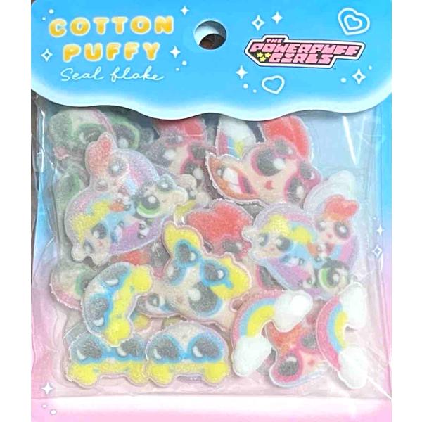 コットンパフィーシールフレーク 28ピース パワーパフガールズ シル活