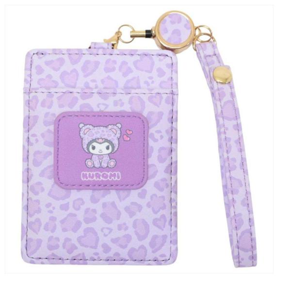 クロミ リール付きパスケース ギャル ヒョウ柄 定期入れ 小物入れ こども キッズ かわいい サンリオ
