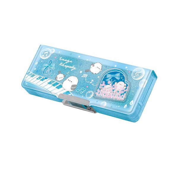 シマエナガ シャカシャカ 筆箱 ペンケース 箱型 両面 コンパクト 筆入れ 小学生 入学入園準備 新学期