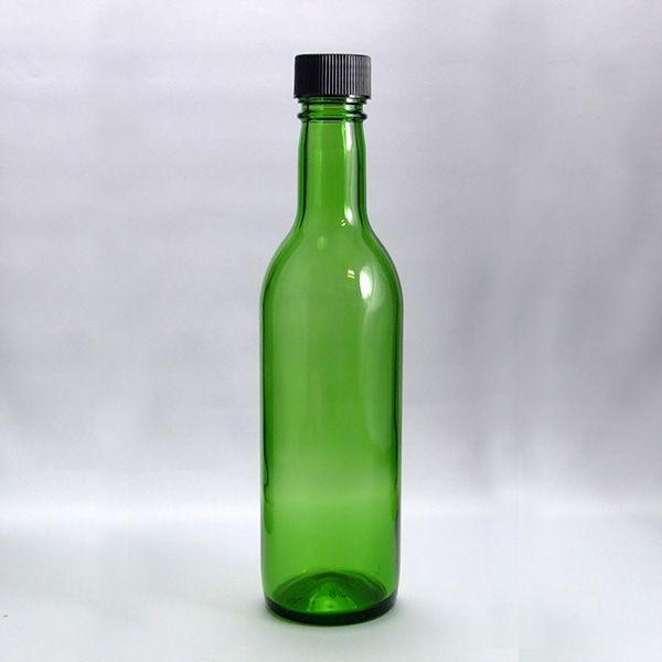 RECYCLED GLASS MADE IN SPAIN グリーン系ボトル3個 RECYCLED