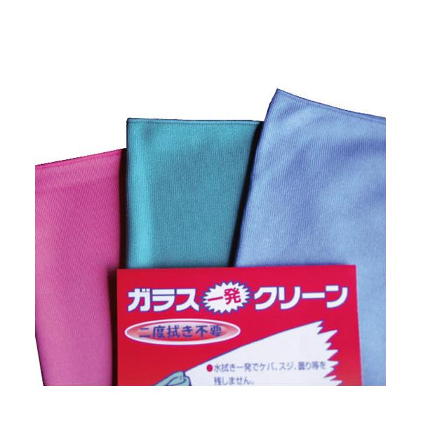 乾拭き・水拭きどちらでもOK。水拭きの場合、二度拭きしなくても、ケバ・スジ・曇りなどが残りません。厚手で丈夫。洗濯して繰り返し使用可能。材質：ポリエステル・ナイロン繊維サイズ：30×40cmカラー：ブルー・グリーン・ピンク