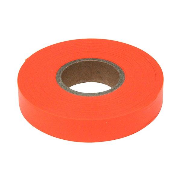 【特徴】巾が15mmなので、大量にご使用の際にもかさばりません。蛍光色なので現場で目立ちます。【用途】測量現場、樹木調査などの目印。【仕様】●サイズ：幅15mm×50m。●厚さ：0.09mm。●重量：77g。【材質】●塩化ビニル樹脂。【サイ...