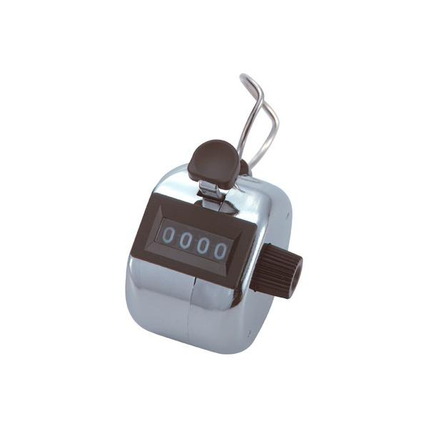 【特徴】金属製で手持型です。リセットはダイヤルで行います。【用途】入場者数・交通量などの数量カウント用数取器。【仕様】●本体サイズ：幅40mm×高さ50mm×奥行53mm。●重量：67g。●測定範囲：0〜9999(4桁)。【材質】●本体：鉄...