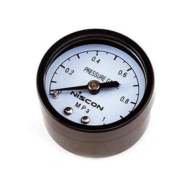 【特徴】エアー配管・機器に取り付けてエアーの圧力を確認することが出来ます。【用途】エアー配管部品。【仕様】●接続ねじ：Rc(PT)1/8。●メーター外径(呼称)：40mm。●取り付けネジの位置：メーター裏。●使用圧力0〜1.0MPa。●使用...