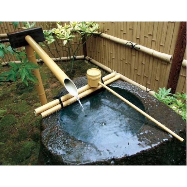 ししおどし かけひ 筧 かけい 手水 水琴窟 和風 庭園 樹脂 タカショー / クヌギカケヒセット 2. 5尺 /A 10073600青山