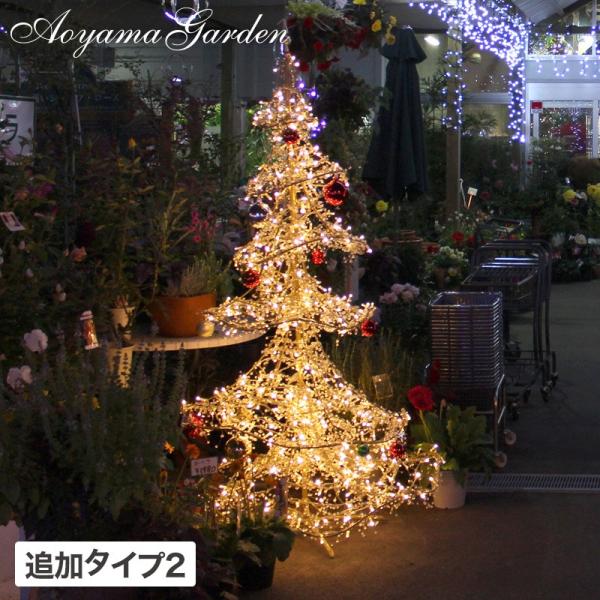 屋外 ツリー ライト ライト 店舗 電飾 Mk イルミ Led 電飾 タカショー クリスマス 青山ガーデン 施設 タカショー クリスタルツリー 追加5段目 電球色 C
