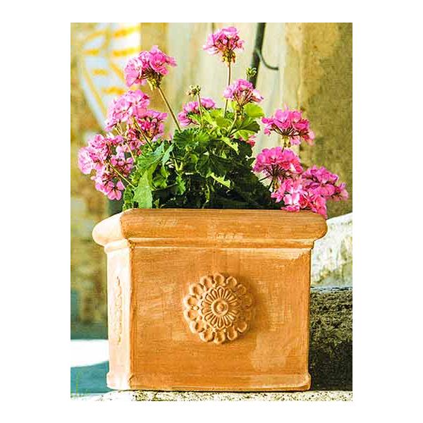 専用　イタリア製　素焼きテラコッタ　2個 イタリア製テラコッタプランター 角型ロゼーネ35 Cotto Senese Cod.19