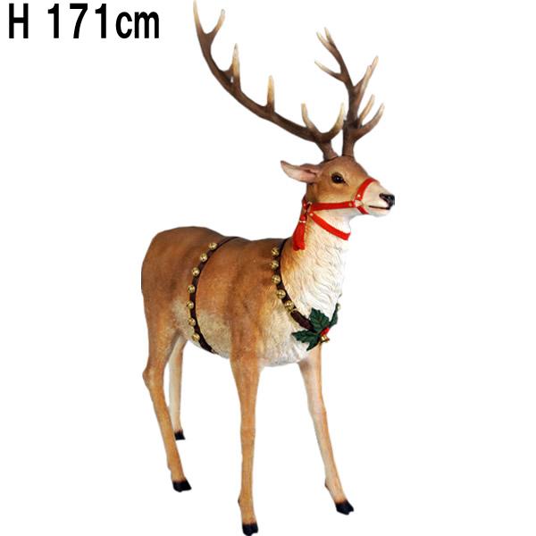 大トナカイ リアル 大きい シカ 鹿 サンタ FRP巨大 オブジェ 動物